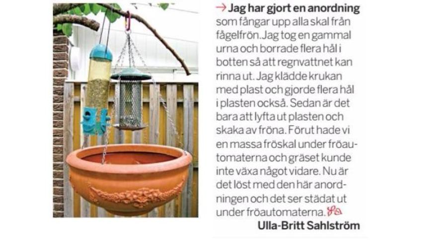 klipp från tidningen Vi i villa